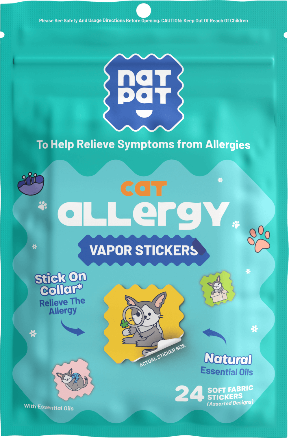 Cat Allergy Vapor Stickers